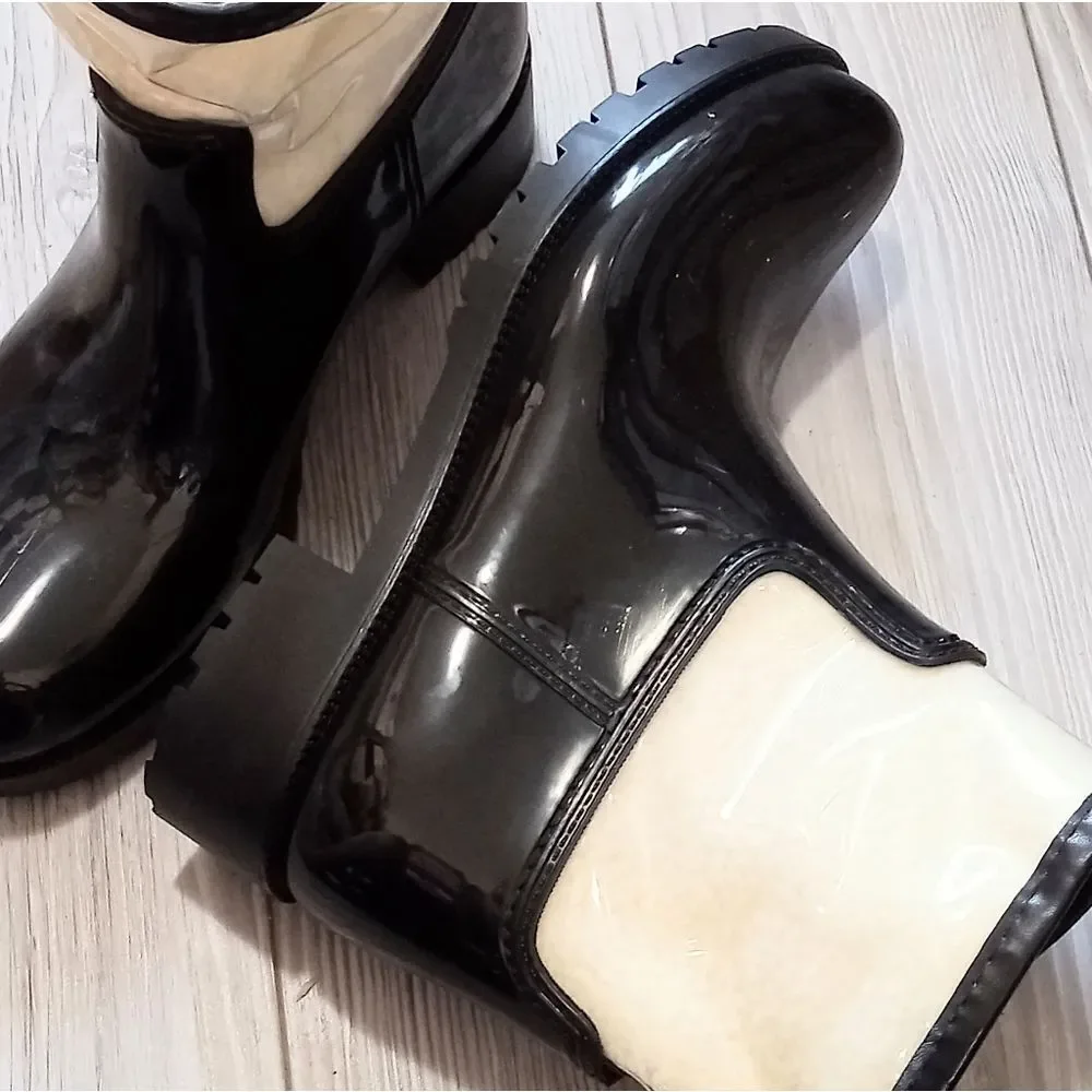 (85-4464) DKSUKO Women's Rain Boot Mid Calf Waterproof Boots Sz 10